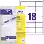 Avery-Zweckform 6171 Universal-Etiketten 64 x 45mm Papier Weiß 540 St. Permanent haftend Tintenstrahldrucker, Laserdrucker Avery-Zweckform 6171 Universal-Etiketten 64 x 45mm Papier Weiß 540 St. Permanent haftend Tintenstrahldrucker, Laserdrucker