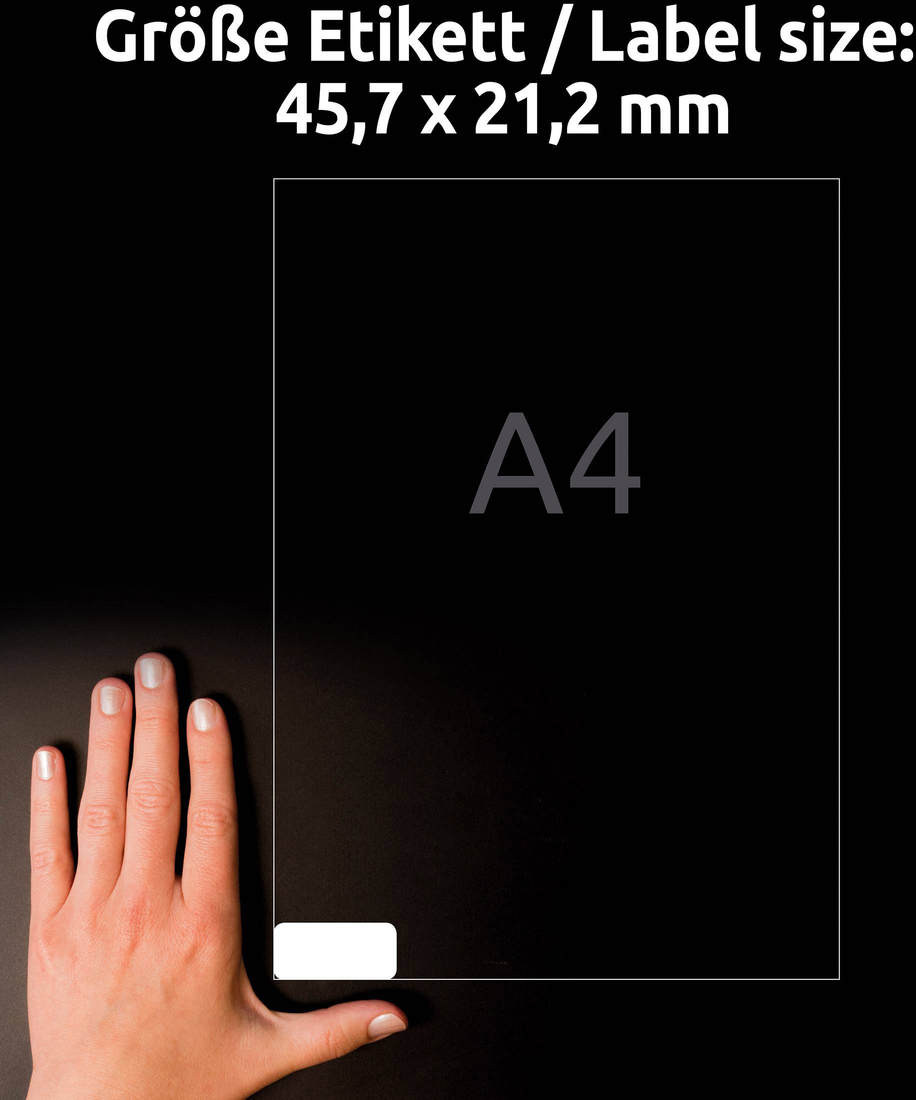 Avery-Zweckform J4791-25 Adress-Etiketten 45.7 x 21.2mm Papier Weiß 1200 St. Permanent haftend Tintenstrahldrucker