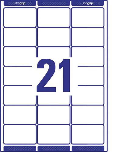 Zweckform L7160-40 Etiketten 63.5 x 38.1 mm Papier Weiß 840 St. Permanent Adress-Etiketten, U