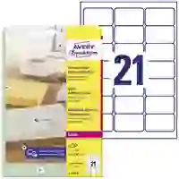 Avery-Zweckform L7560-25 Adress-Etiketten 63.5 x 38.1mm Polyester-Folie Transparent 525 St. Permanent haftend Tintenstrahldrucker Avery-Zweckform L7560-25 Adress-Etiketten 63.5 x 38.1mm Polyester-Folie Transparent 525 St. Permanent haftend Tintenstrahldrucker