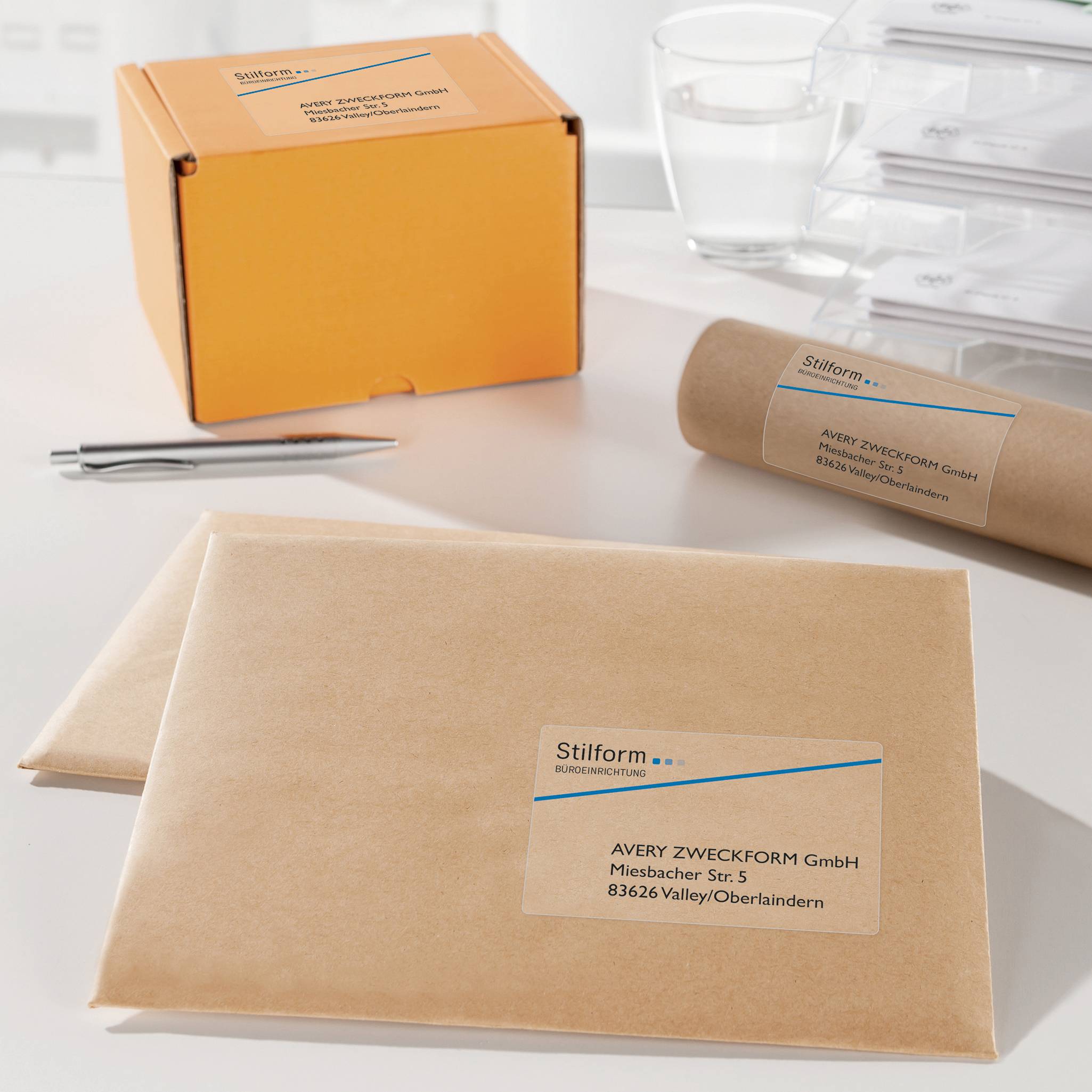 Avery-Zweckform L7567-25 Adress-Etiketten 210 x 297mm Polyester-Folie Transparent 25 St. Permanent haftend Laserdrucker