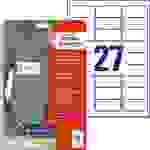 Avery-Zweckform L4784-20 Namens-Etiketten 63.5 x 29.6mm Acetatseide Weiß 540 St. Wiederablösbar Farblaserdrucker, Laserdrucker