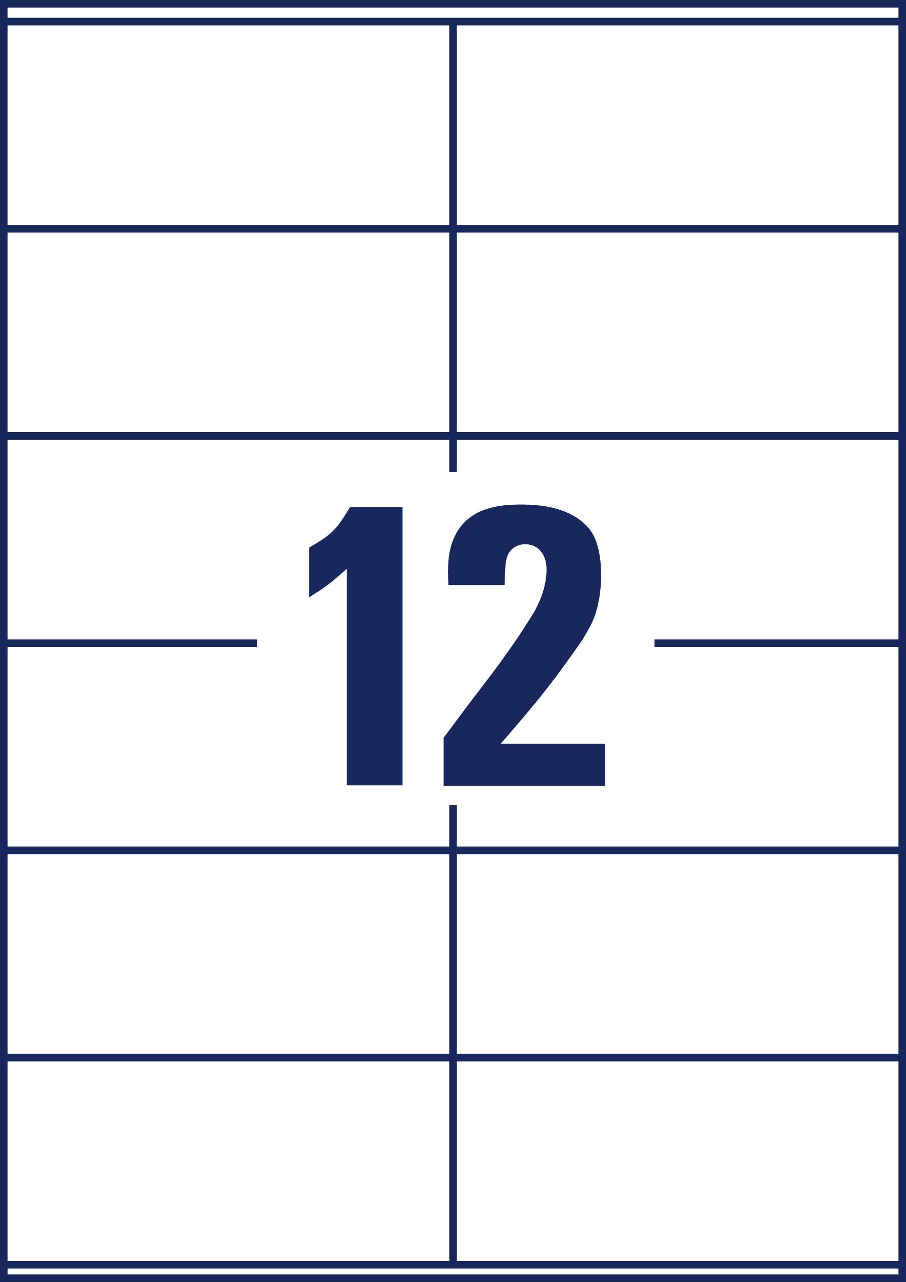 Avery-Zweckform 3424 Universal-Etiketten 105 x 48mm Papier Weiß 1200 St. Permanent haftend Tintenstrahldrucker, Laserdrucker