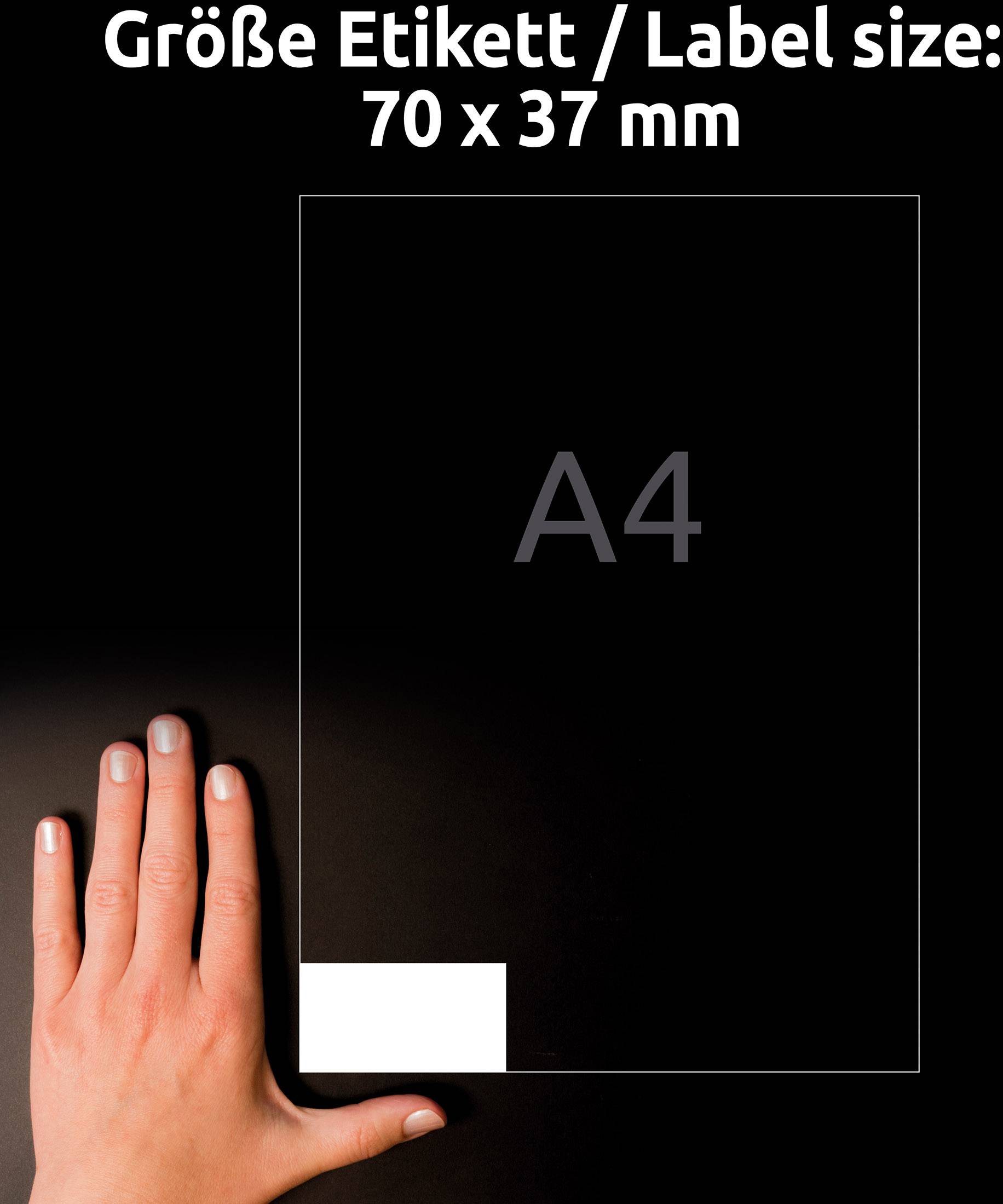 Avery-Zweckform 3474 Universal-Etiketten 70 x 37mm Papier Weiß 2400 St. Permanent haftend Tintenstrahldrucker, Laserdrucker