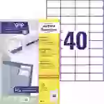Avery-Zweckform 3651 Universal-Etiketten 52.5 x 29.7mm Papier Weiß 4000 St. Permanent haftend Tintenstrahldrucker, Laserdrucker Avery-Zweckform 3651 Universal-Etiketten 52.5 x 29.7mm Papier Weiß 4000 St. Permanent haftend Tintenstrahldrucker, Laserdrucker