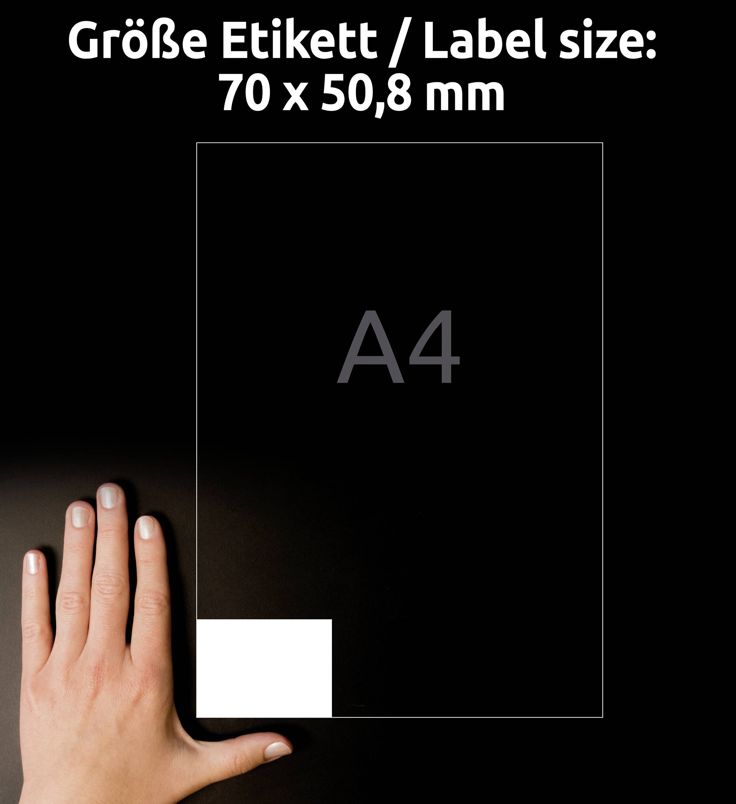 Avery-Zweckform 3669 Universal-Etiketten 70 x 50.8 mm Papier Weiß 1500 St. Permanent haftend Tintenstrahldrucker, Laserdrucker, Farblaserdrucker