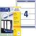 Avery-Zweckform Ordner-Etiketten L4761-100 61 x 192mm Papier Weiß Permanent haftend 400St.