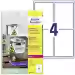 Avery-Zweckform L4774-20 Folien-Etiketten 99.1 x 139mm Polyester-Folie Weiß 80 St. Permanent haftend Farblaserdrucker Avery-Zweckform L4774-20 Folien-Etiketten 99.1 x 139mm Polyester-Folie Weiß 80 St. Permanent haftend Farblaserdrucker