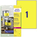 Avery-Zweckform L6111-20 Folien-Etiketten 210 x 297mm Polyester-Folie Gelb 20 St. Permanent haftend Farblaserdrucker