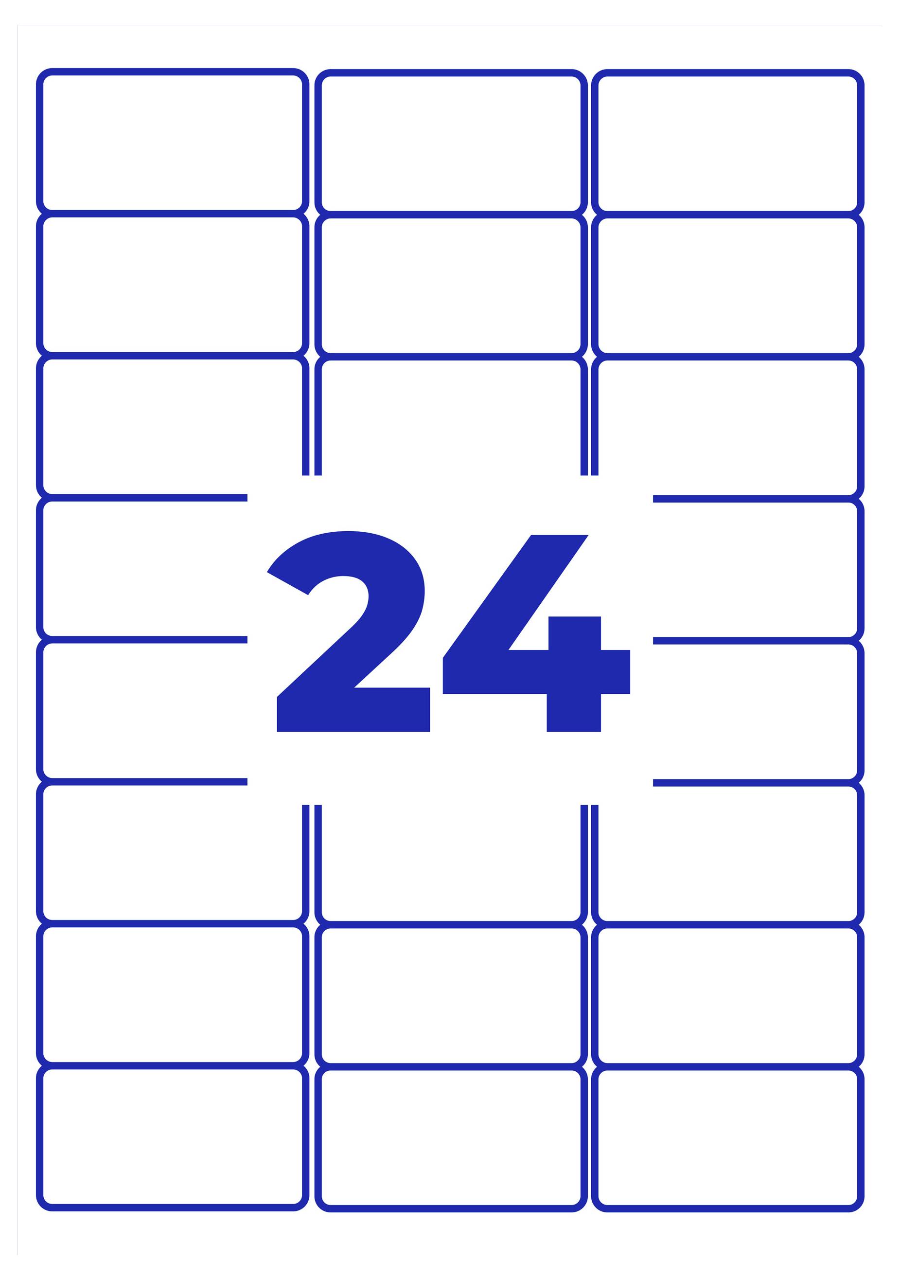 Kalenderblatt mit der Zahl 24 in Blau, umgeben von einem weißen Raster aus Datumsfeldern.