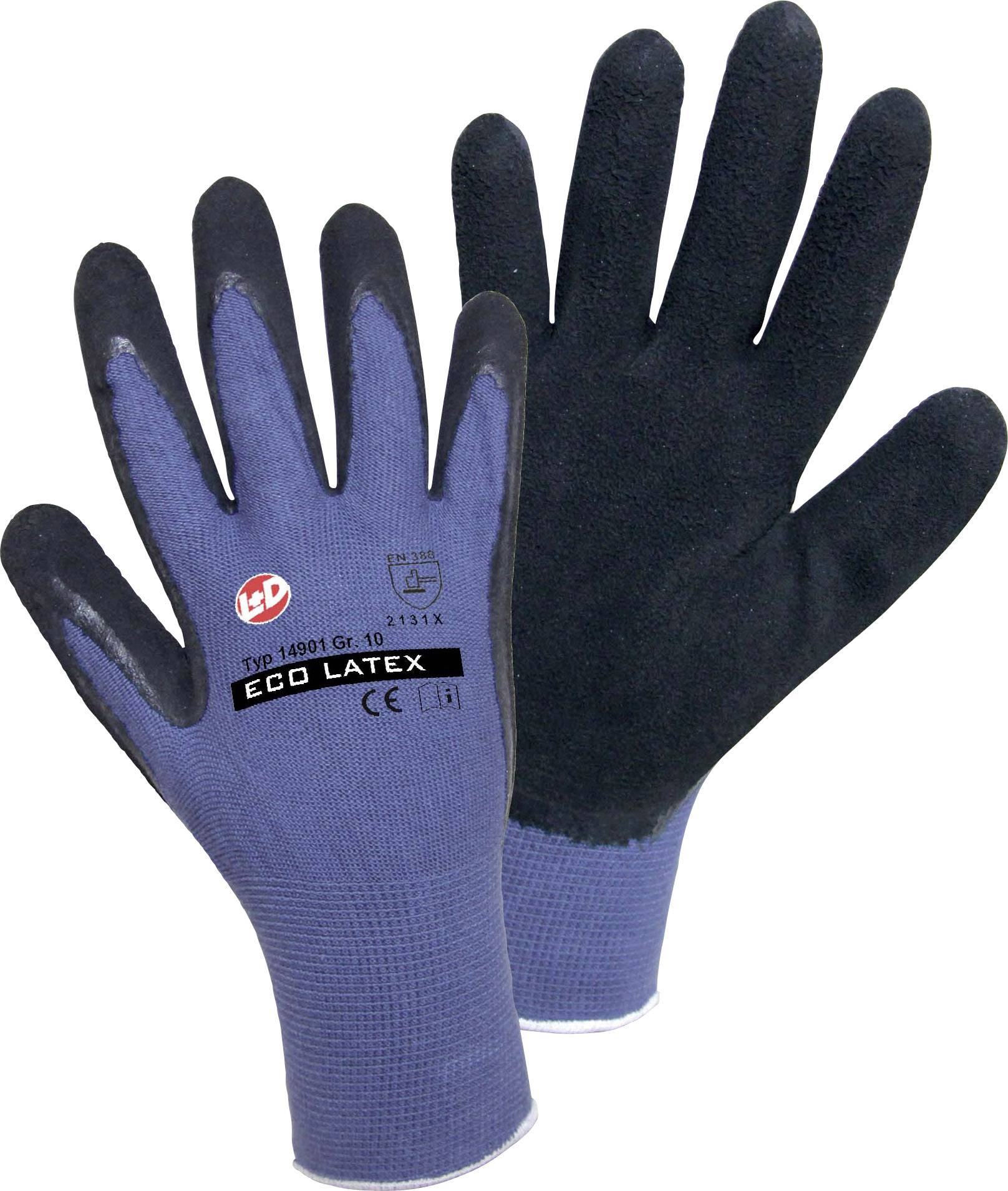 Leipold Doehle 14901-9 ECO LATEX FOAM Viskose Arbeitshandschuh Größe (Handschuhe): 9, L EN 388 CAT II 1 Paar