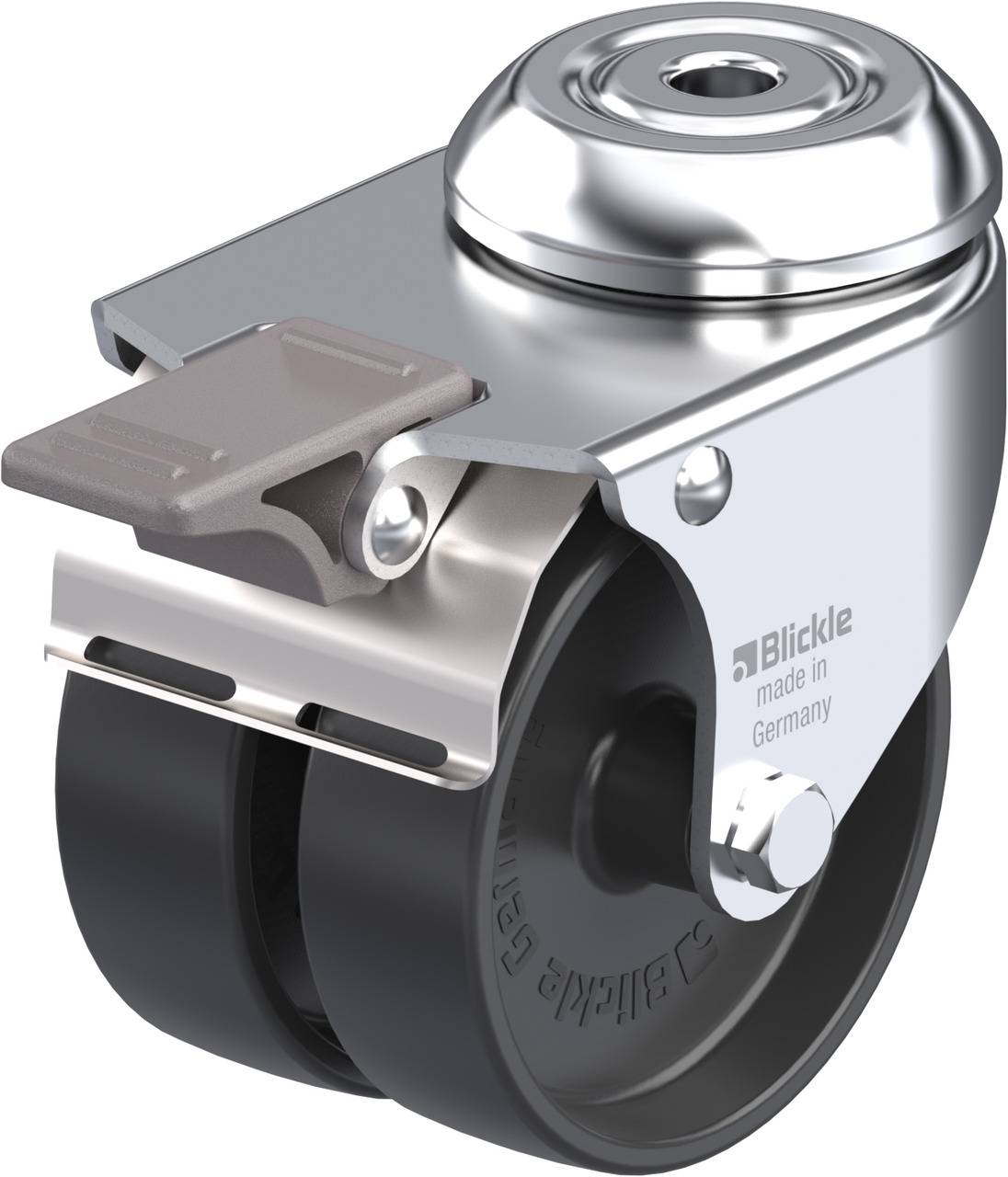 Blickle 285320LMDA-POA 75G-FI Doppel-Lenkrolle Rad-Durchmesser: 75mm Tragfähigkeit (max.): 100kg 1St.