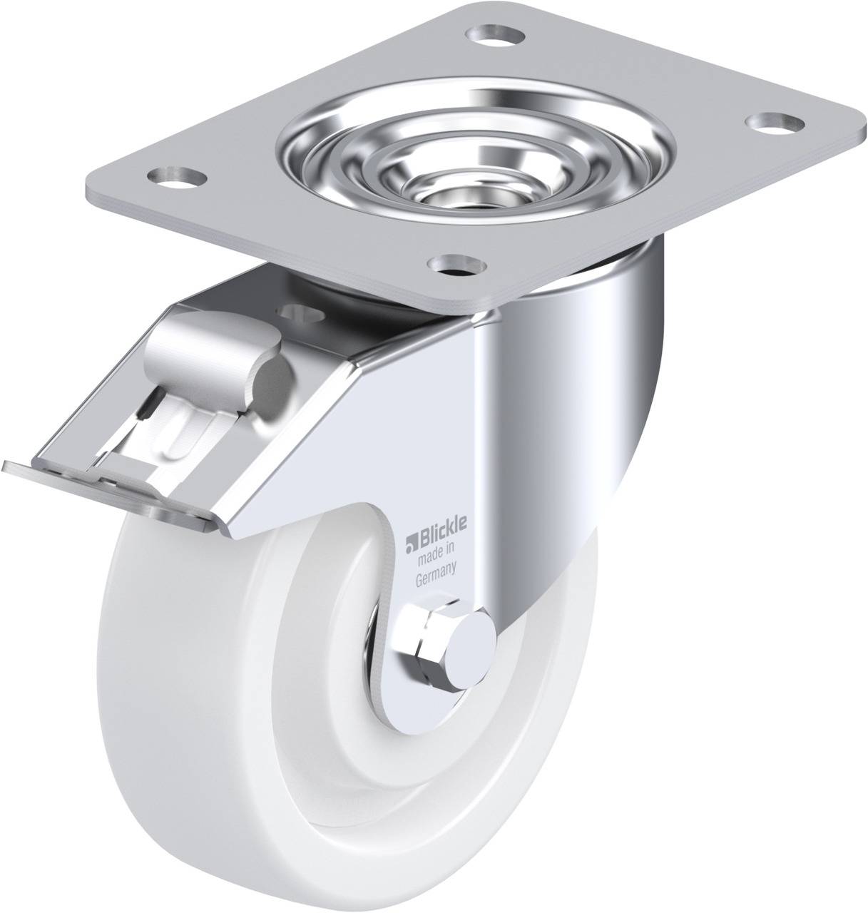 Blickle 412841 LK-SPO 125K-3-FI Lenkrolle mit Feststeller Rad-Durchmesser: 125mm Tragfähigkeit (max.): 350kg 1St.