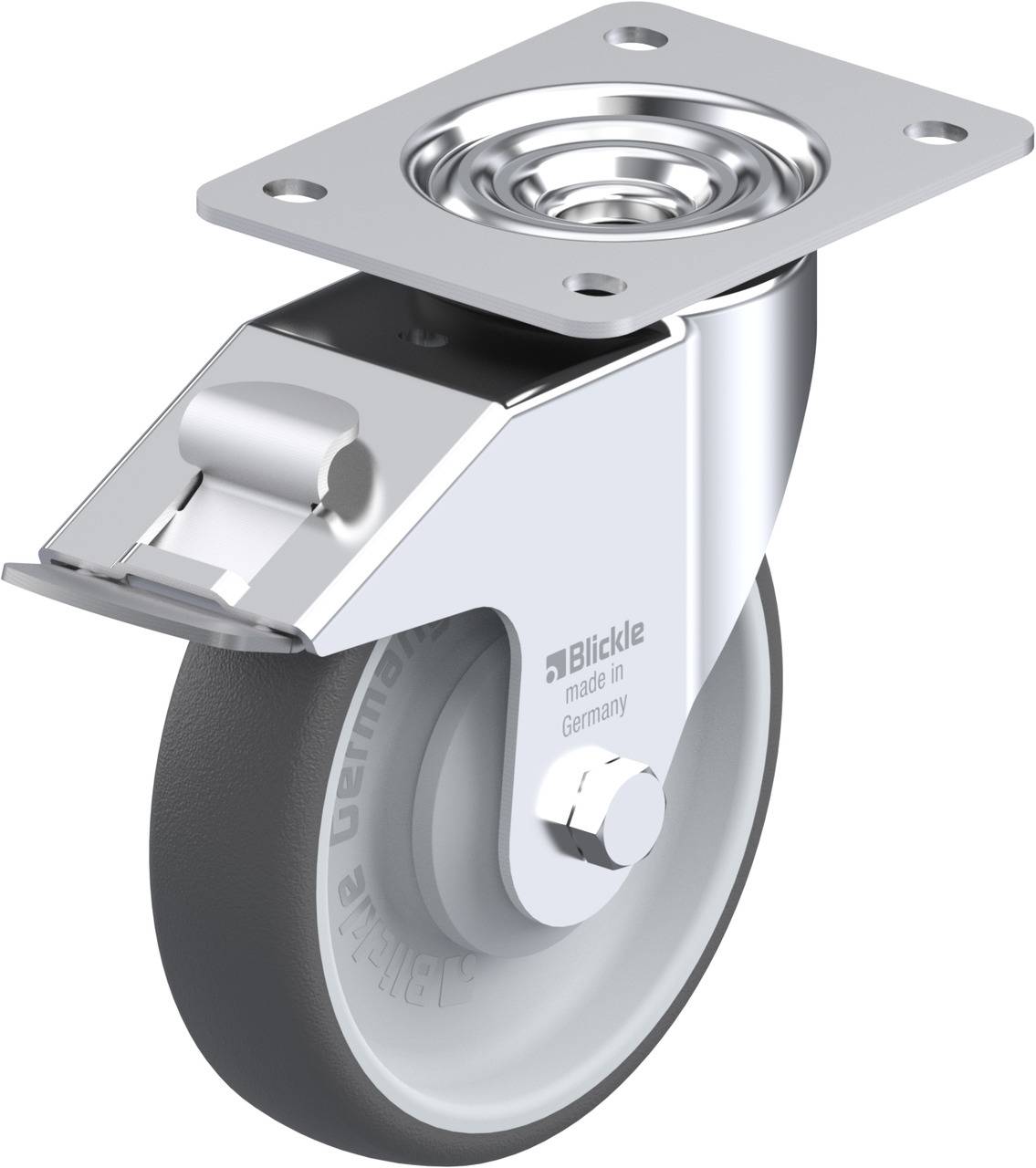 Blickle 472290 LE-PTH 160K-FI Lenkrolle mit Feststeller Rad-Durchmesser: 160 mm Tragfähigkeit
