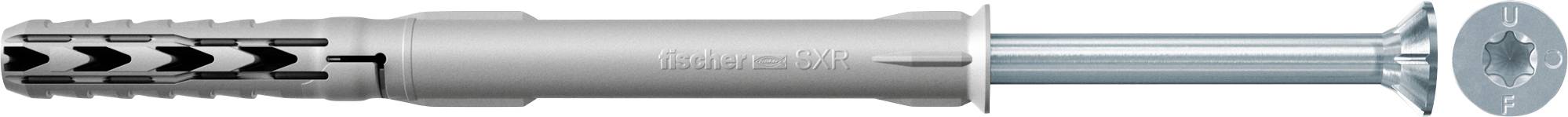 Ein Metallwandanker mit hohlem Körper, Expansionshülse und Schraube, dargestellt neben einem kleinen runden Symbol, das das Anziehen oder die Installation anzeigt.