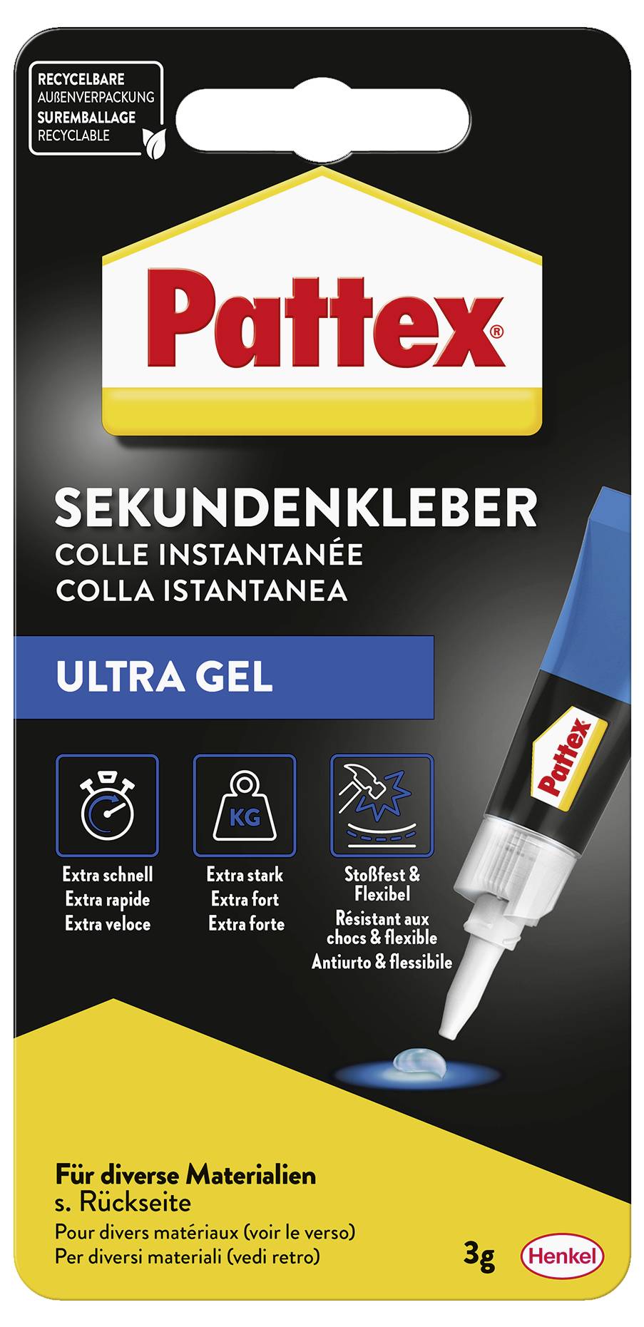 Pattex ULTRA GEL Sekundenkleber PSG2C 3g