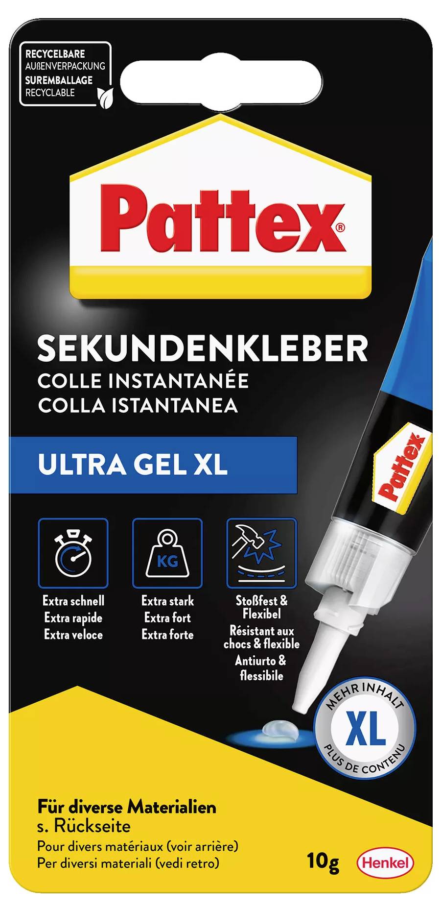 Pattex Ultra Gel Sekundenkleber PSG4C 10g