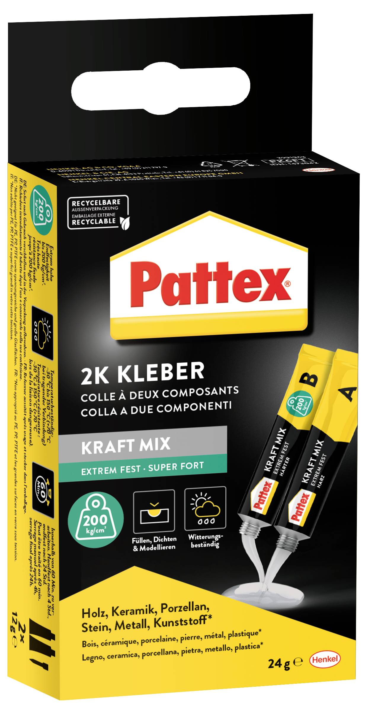 Pattex KRAFT-MIX Extrem Fest Zwei-Komponentenkleber PK6FT 24g