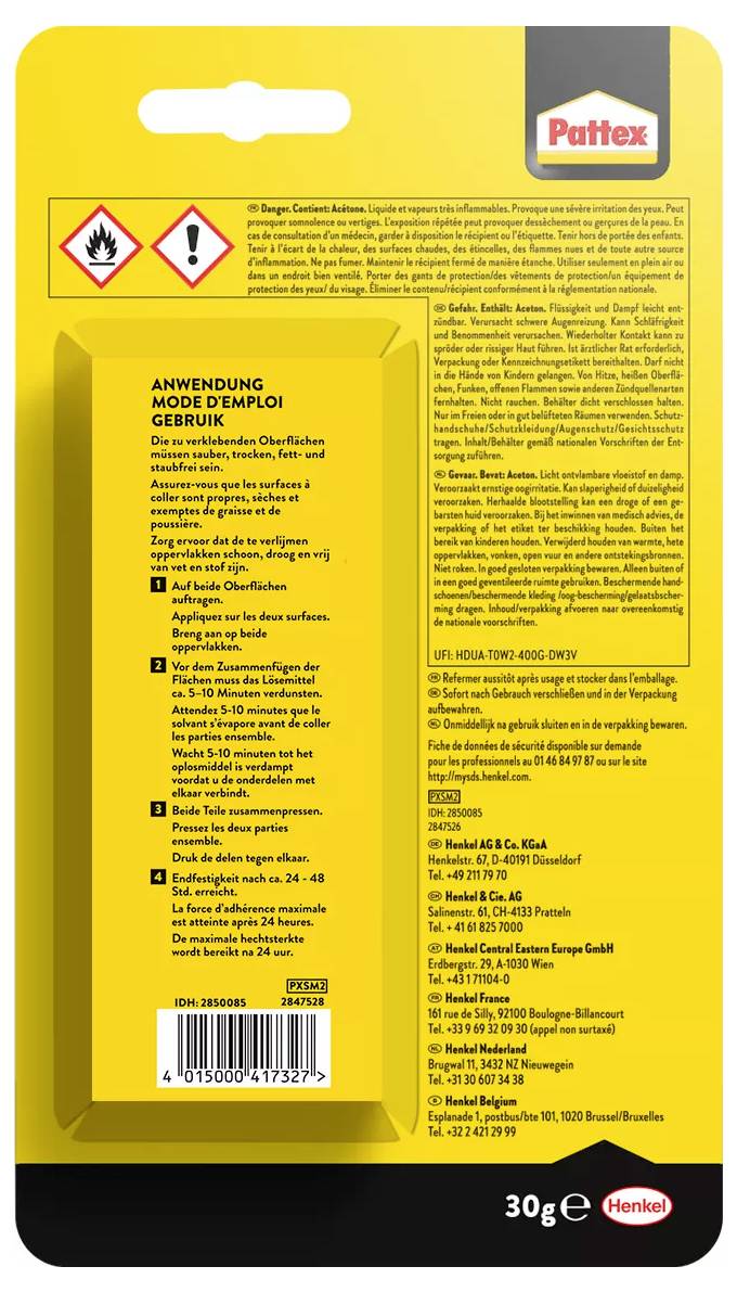 Pattex KUNSTSTOFF Spezialkleber PXSM2 Transparent 30g