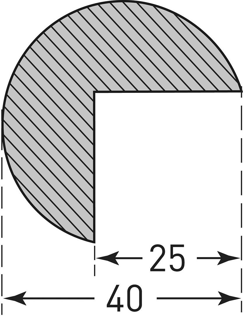 Moravia 422.24.291 MORION-Prallschutz Kreis - Kantenschutz gelb/schwarz (Ø x L) 40 mm x 5000 mm