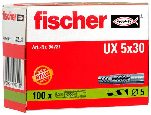 Fischer 94721 UX 5 x 30 Universaldübel 30 mm 5 mm 100 St.