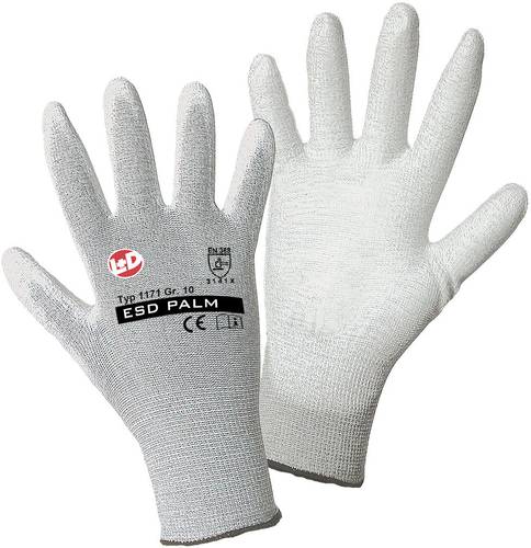 Worky L+D ESD Nylon/Carbon-PU 1171 Nylon Arbeitshandschuh Größe (Handschuhe): 9, L EN 388:2016 CAT