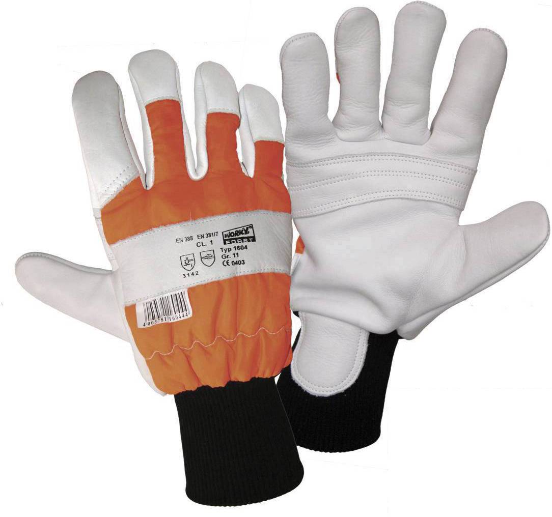 Worky L+D Dachs-FORST 1604 Rindnarbenleder Forstschutzhandschuh Größe (Handschuhe): 9, L EN 388 , EN 381/7 CAT II 1 Paar