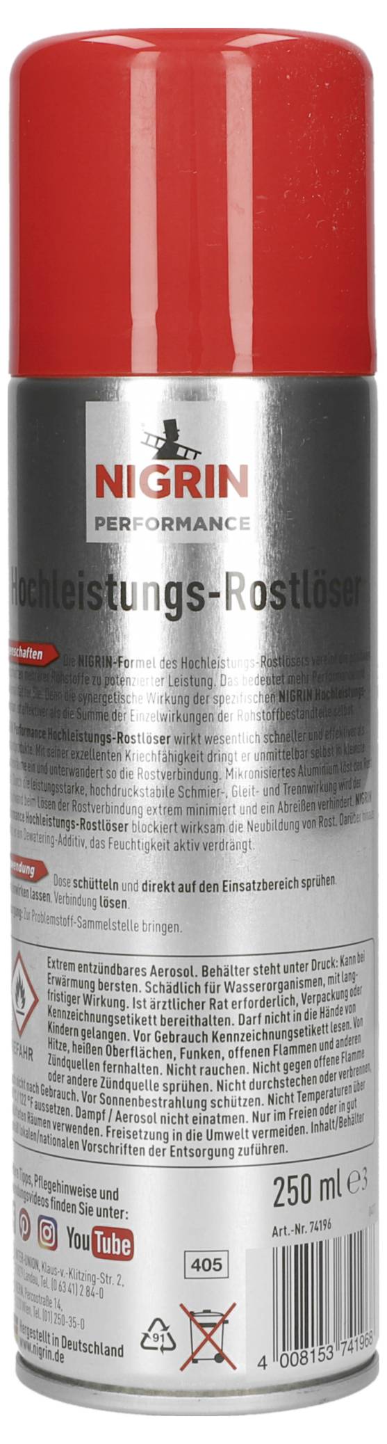 Nigrin Hybrid 74196 Rostlöser 250ml