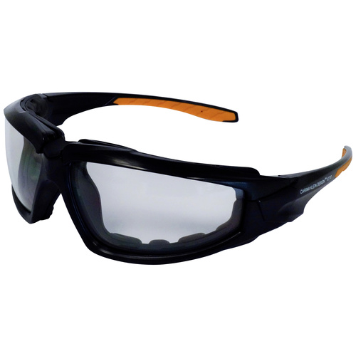 Ekastu 277 374 Schutzbrille Schwarz, Orange EN 166-1 DIN 166-1