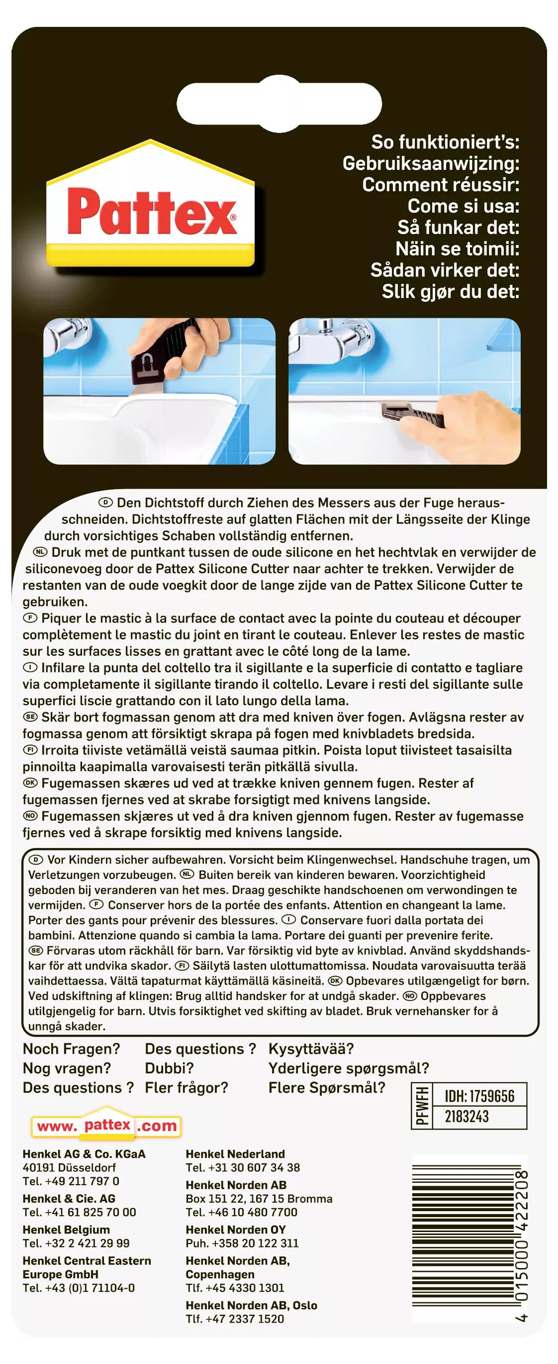 Pattex Fugenhai, Blisterkarte, 1 Stück PFWFH 1St.