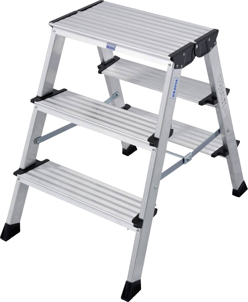 Krause MONTO Treppo 126030 Aluminium Doppel-Klapptritt klappbar Arbeitshöhe (max.): 2.65m Silber 3.80kg