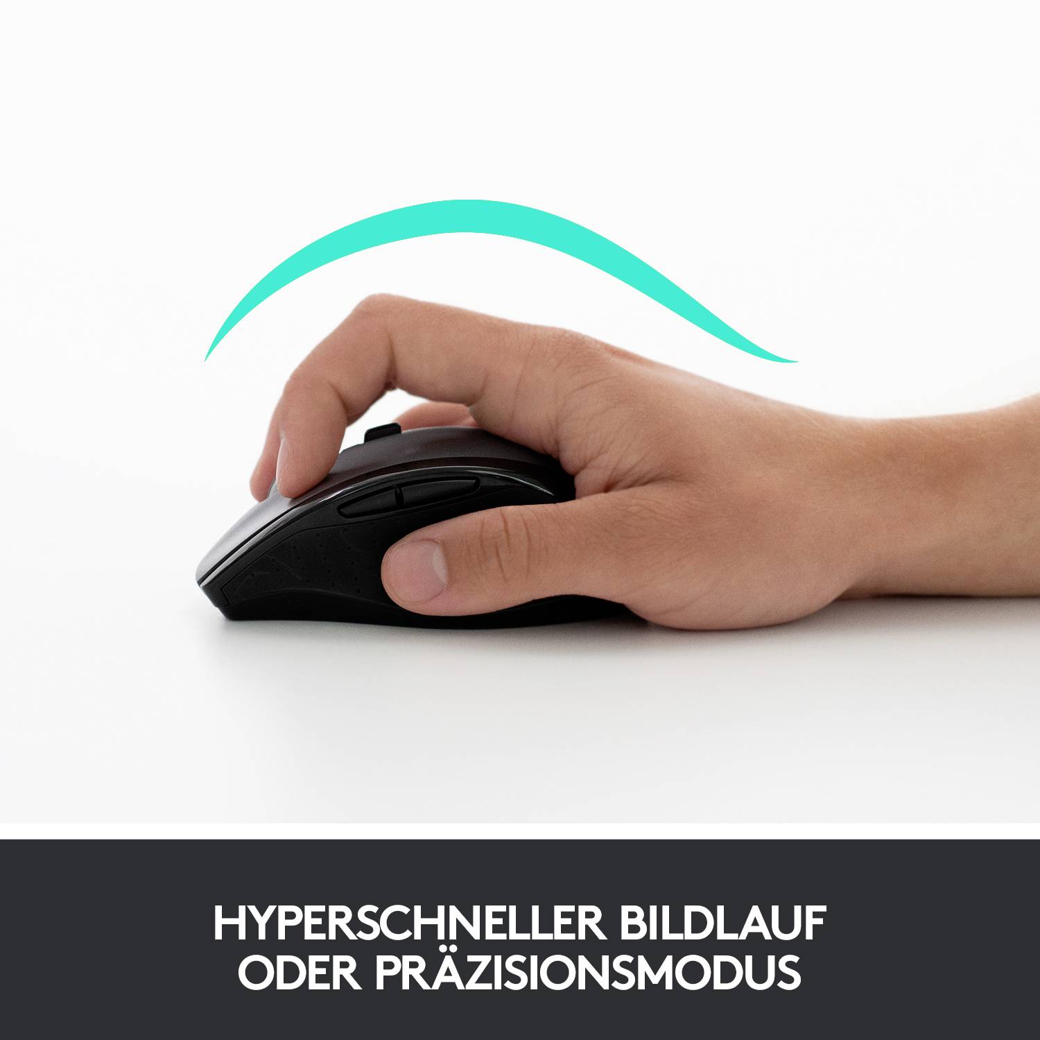 Logitech MK710 Wireless Desktop Funk Tastatur, Maus-Set Spritzwassergeschützt, Display Deutsch, QWERTZ Schwarz