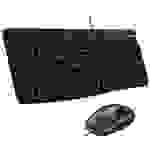 Logitech MK120 Desktop USB Tastatur, Maus-Set Spritzwassergeschützt Deutsch, QWERTZ Schwarz