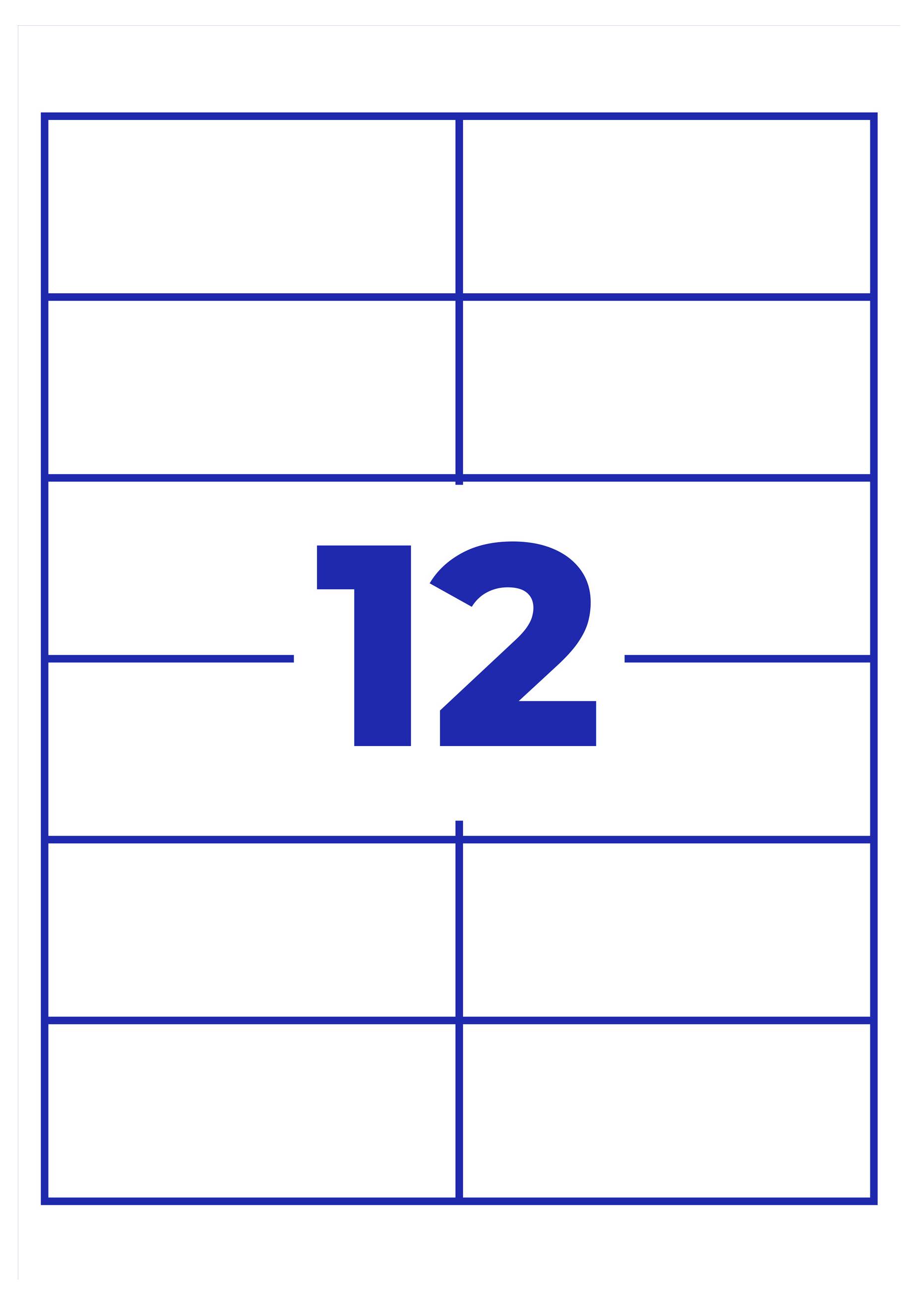 Blaues Raster mit der Zahl '12' in der Mitte, wahrscheinlich eine Kalender- oder Seitenvorlage.