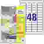 Avery-Zweckform L4736REV-25 Universal-Etiketten 45.7 x 21.2mm Papier Weiß 1440 St. Wiederablösbar Tintenstrahldrucker
