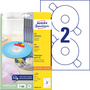 Avery-Zweckform CD-Etiketten L6043-25 Ø 117mm Papier Weiß 50 St. Permanent Blickdicht Tinte, Laser