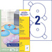 Avery-Zweckform CD-Etiketten L7676-100 Ø 117 mm Papier Weiß 200 St. Permanent Blickdicht, Bis Kernl