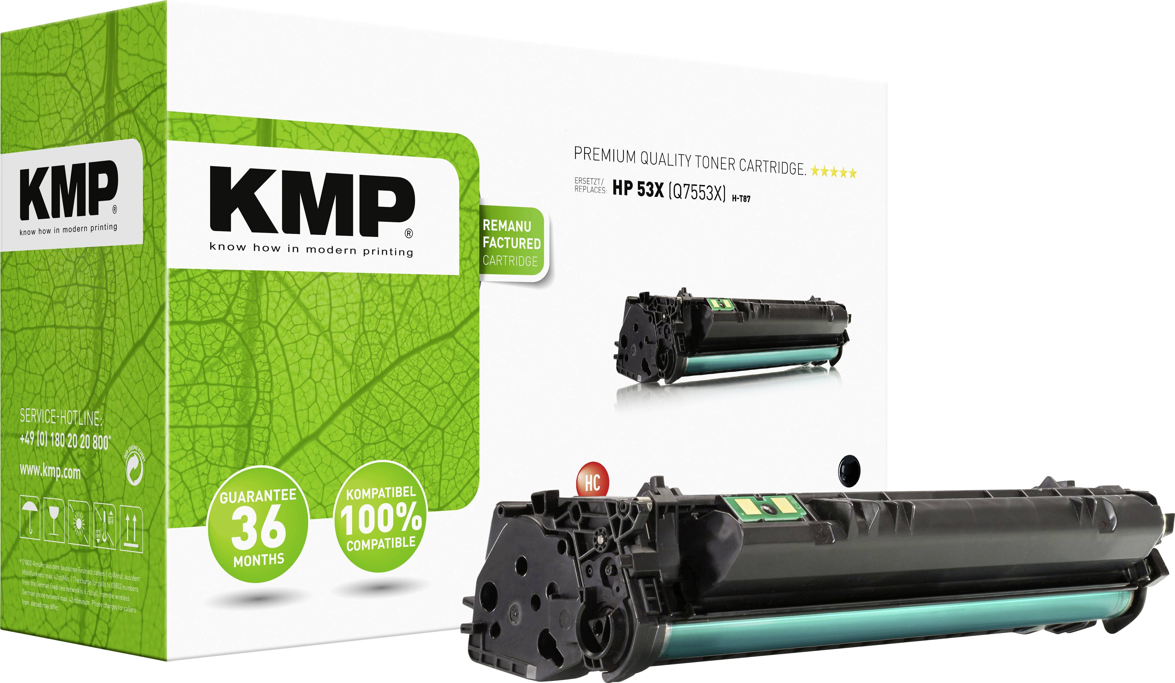 KMP Toner ersetzt HP 53X, Q7553X Kompatibel Schwarz 7000 Seiten H-T87 1207,HC00