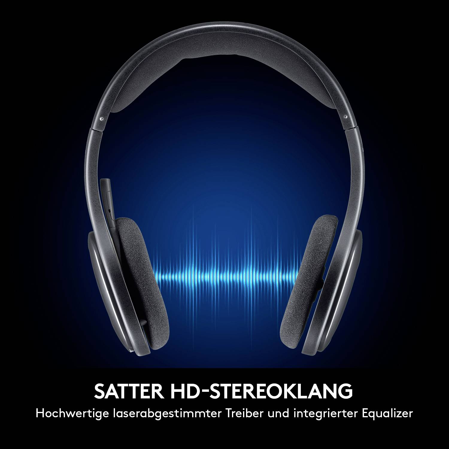 Logitech H800 Computer On Ear Headset Bluetooth® Stereo Schwarz Mikrofon-Rauschunterdrückung, Noise Cancelling Lautstärkeregelung, Mikrofon-Stumms