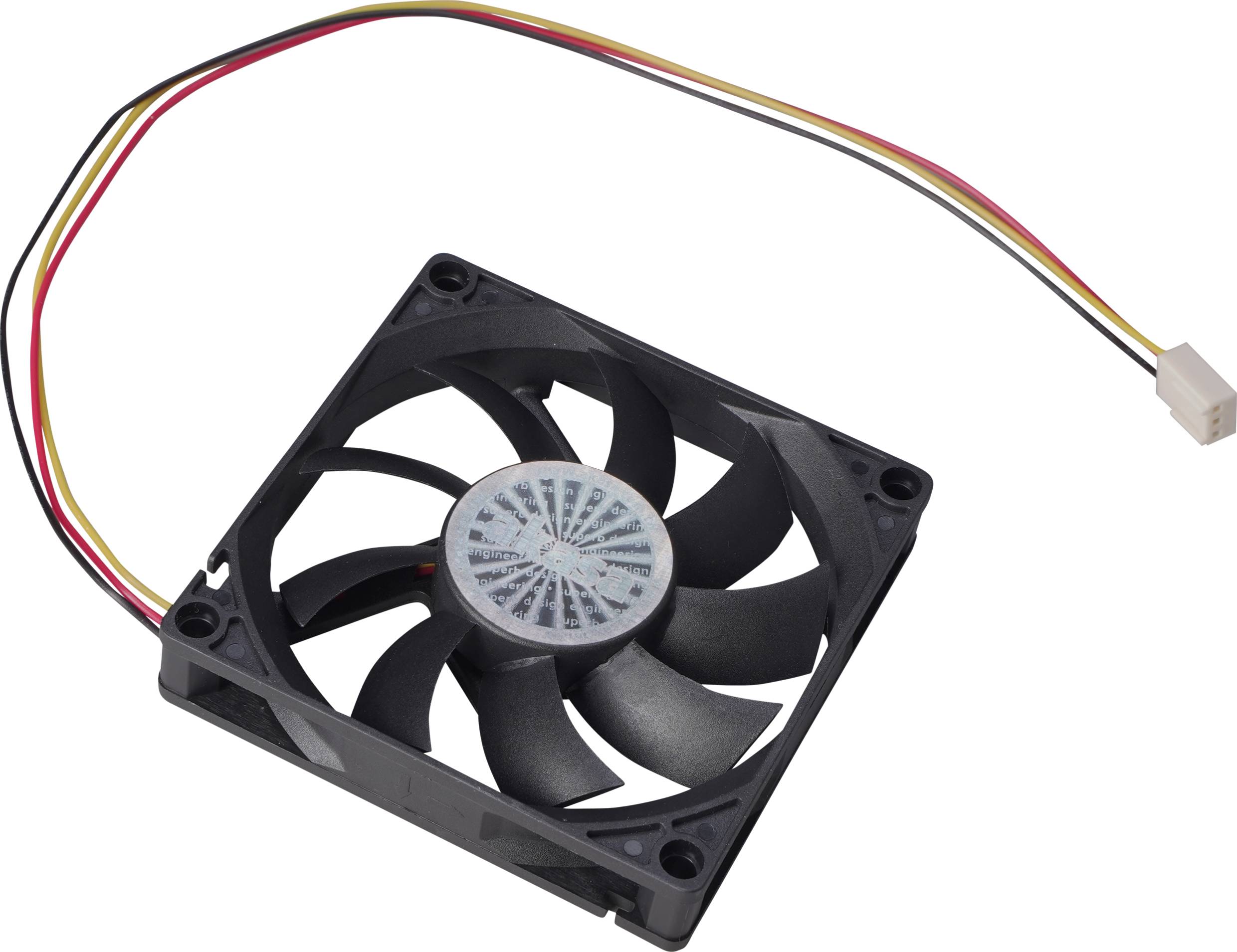 Akasa AK-FN071 PC-Gehäuse-Lüfter Schwarz (B x H x T) 80 x 80 x 15mm