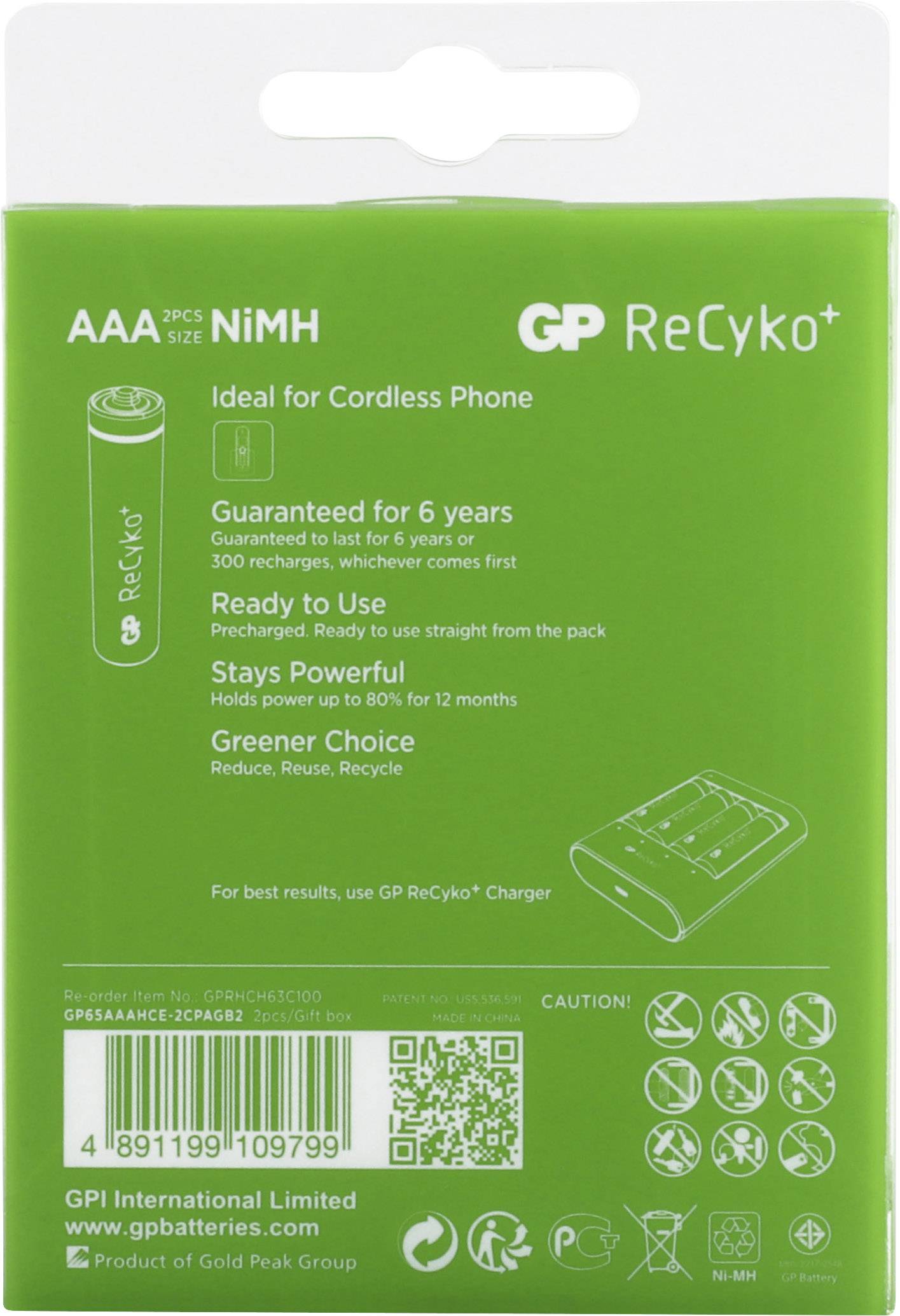 GP Batteries HR03 Micro (AAA)-Akku NiMH 650 mAh 1.2V 2St.