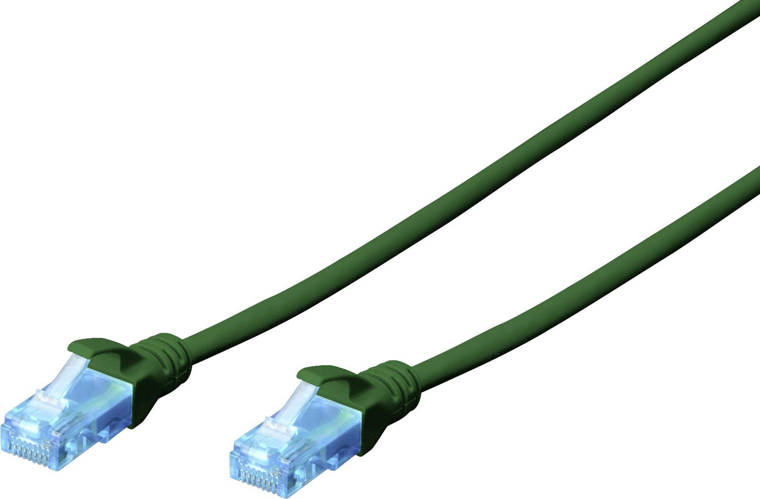 Digitus DK-1511-030/G RJ45 Netzwerkkabel, Patchkabel CAT 5e U/UTP 3.00 m Grün