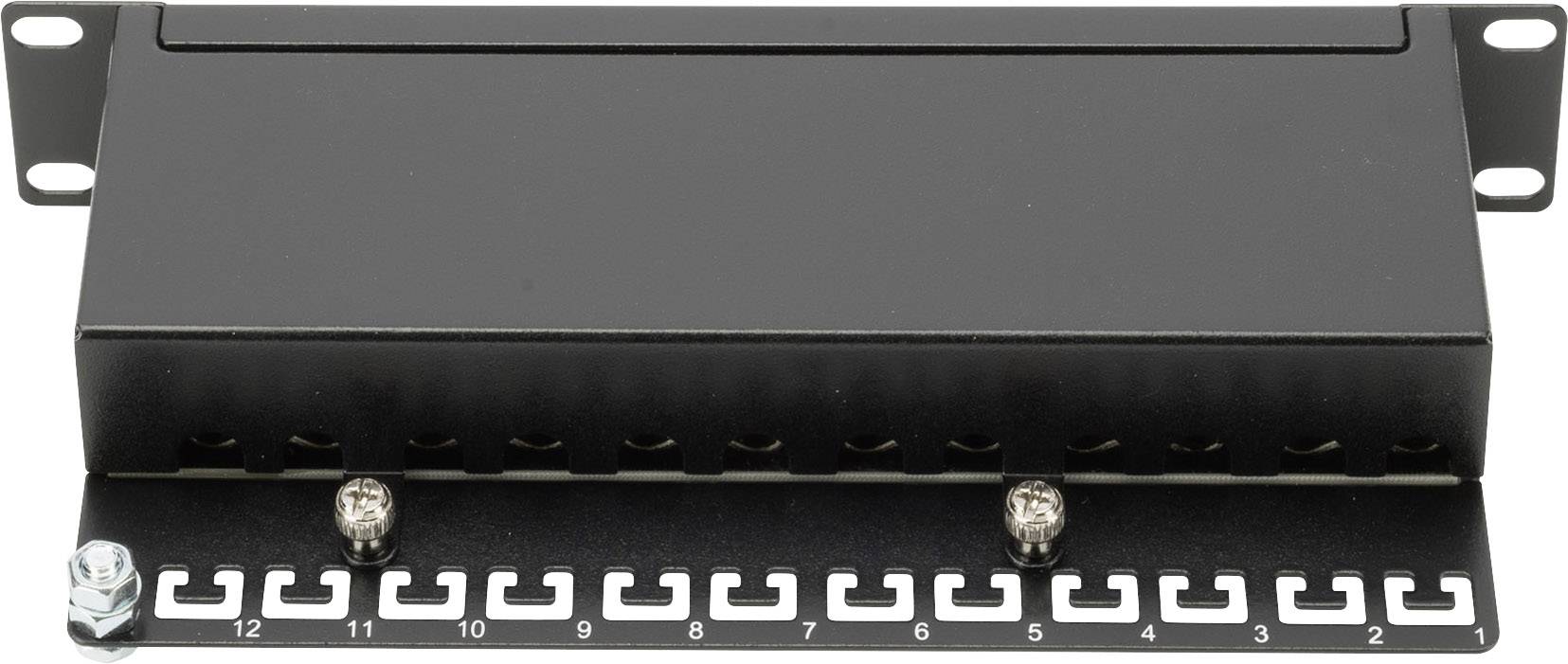 Digitus DN-91612S 12 Port Netzwerk-Patchpanel 254 mm (10") CAT 6 1 HE Bestückt