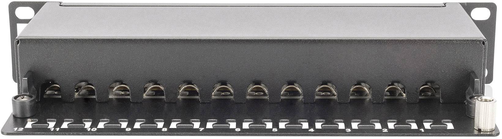 Digitus DN-91612S 12 Port Netzwerk-Patchpanel 254mm (10") CAT 6 1 HE Bestückt