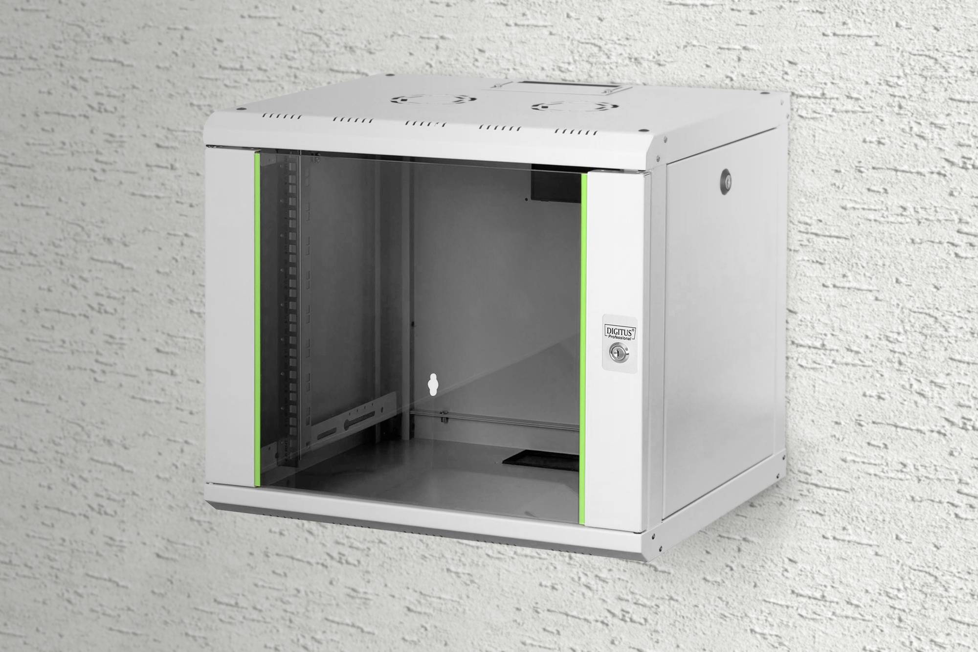 Digitus DN-19 09-U 19 Zoll Wandgehäuse (B x H x T) 600 x 509 x 450 mm 9 HE Lichtgrau (RAL 7035)