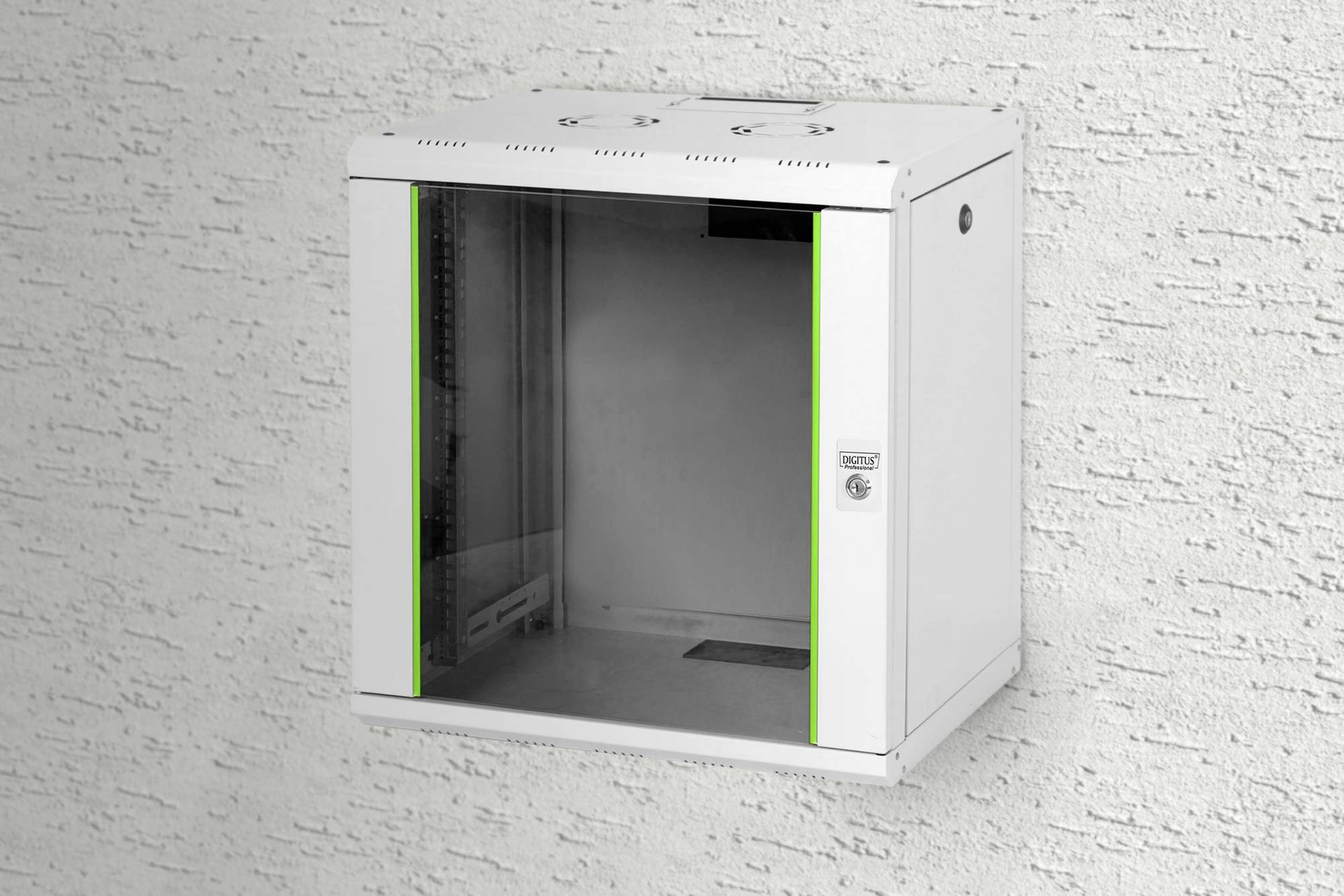 Digitus DN-19 12-U 19 Zoll Wandgehäuse (B x H x T) 600 x 643 x 450 mm 12 HE Lichtgrau (RAL 7035)