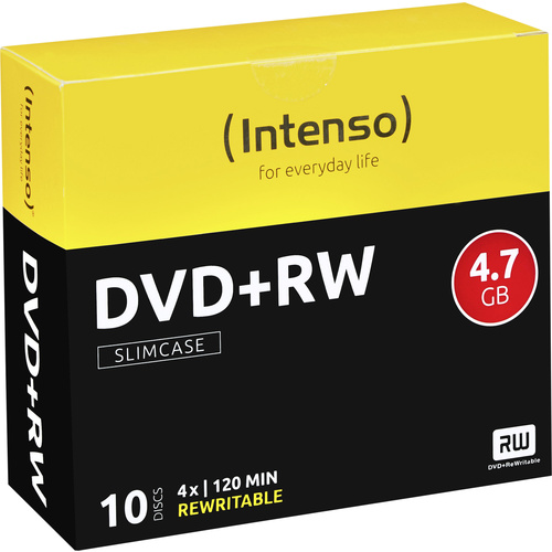 Intenso 4211632 DVD+RW Rohling 4.7GB 10 St. Slimcase Wiederbeschreibbar