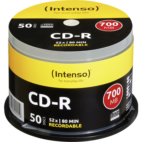 Intenso 1001125 CD-R 80 Rohling 700 MB 50 St. Spindel