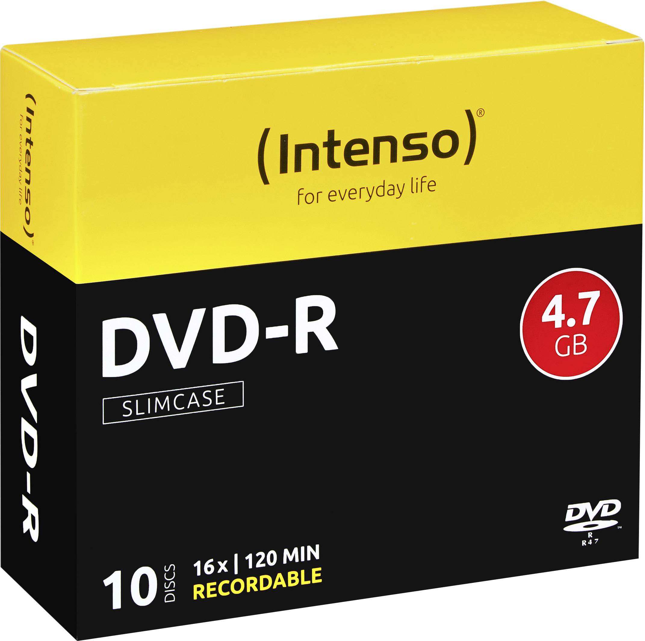 Intenso 4101652 DVD-R Rohling 4.7GB 10 St. Slimcase
