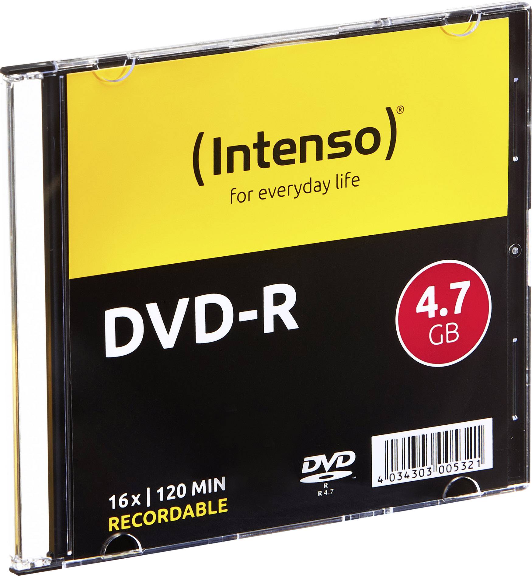 Intenso 4101652 DVD-R Rohling 4.7GB 10 St. Slimcase